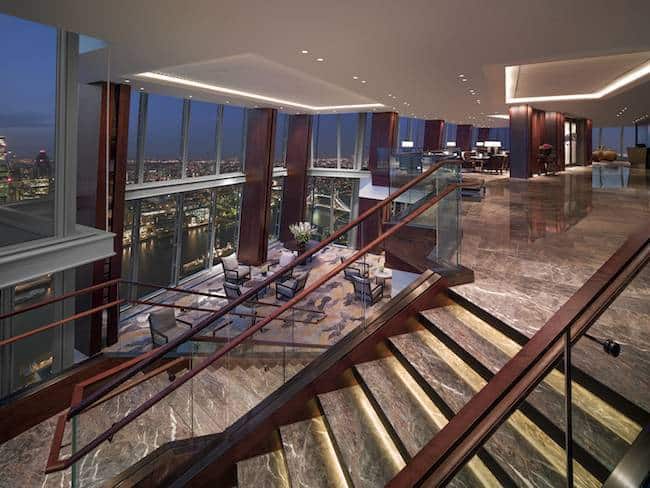Shangri-La Hotel mezzanine style upper lobby
