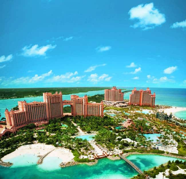 Aerial view of Atlantis, AQUAVENTURE, The Cove and The Reef