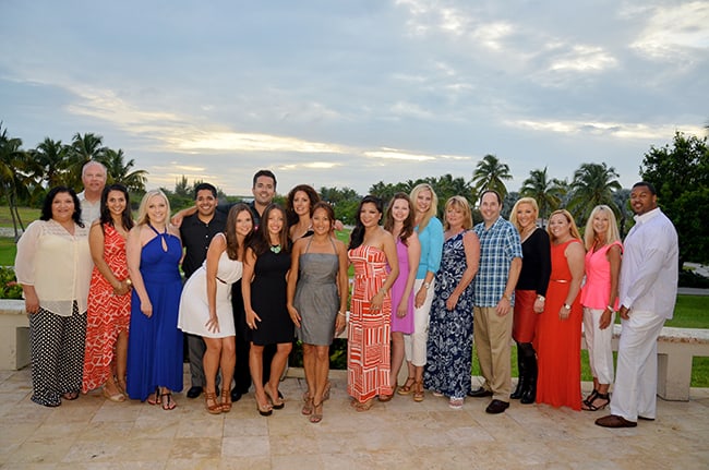The MGM incentive winners at Sandals Emerald Bay in Great  Exuma.