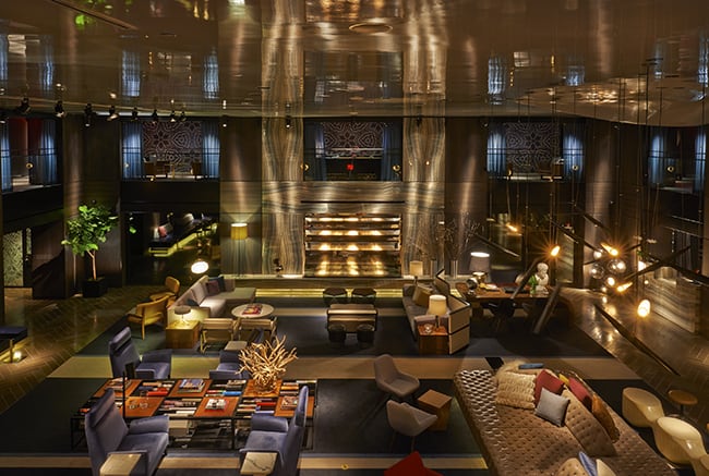 Anticipate what your attendees will experience at each stage of the hotel experience (shown here, the lobby of the Paramount Hotel, New York).