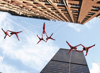 Aerial dance, Bandaloop, corporate meeting incentives