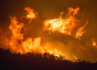 Fire spreads across California.