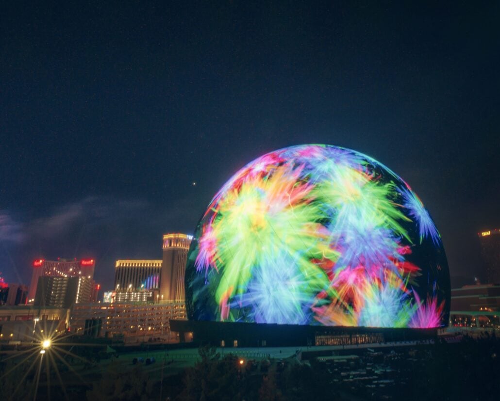 On July 4, the Sphere in Las Vegas lit up for the first time, transforming the skyline with its 580,000 square foot exterior—the largest LED screen on earth.