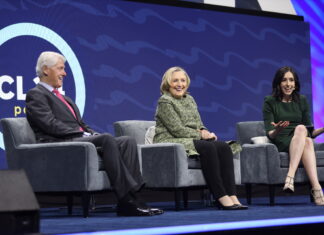 Keynoters President Bill Clinton and 67th Secretary of State Hillary Rodham Clinton held a long-ranging fireside discussion moderated by CL24 emcee Holly Ransom