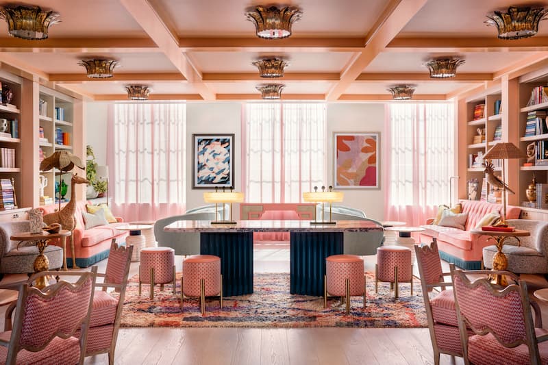 The Goodtime Hotel Library can accommodate up to 45 people.