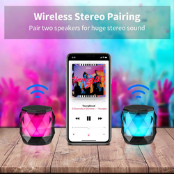 Portable Bluetooth Speaker with Lights