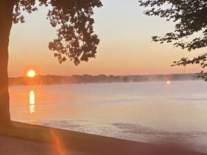 Sunrise over Lake Delavan