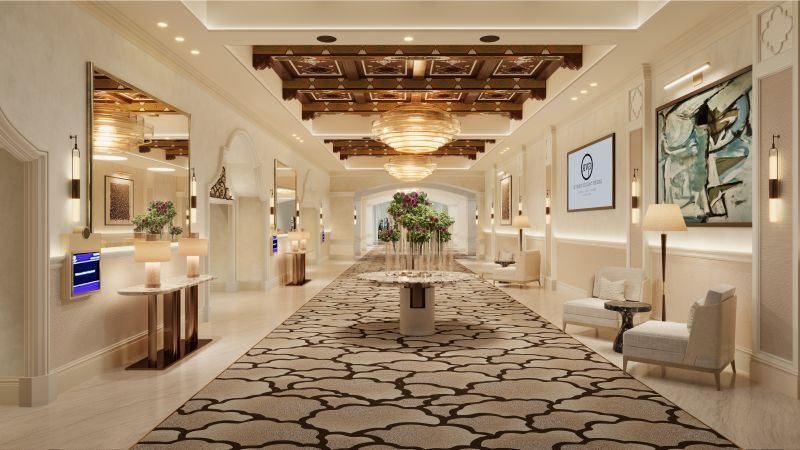 Rendering of the Estancia Ballroom's pre-function space.