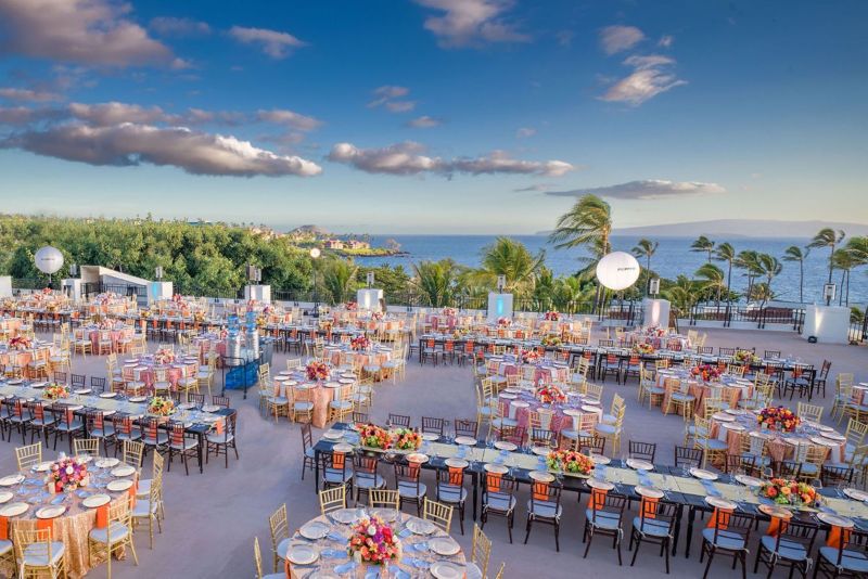 Outdoor event at the Wailea Beach Resort - Marriott, Maui.