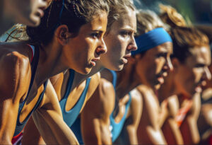 Cities Leaning into Sports Events femaie athletes at starting line