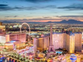 Las Vegas predicted to be top business travel destination in 2026 by AMEX GBT survey.
