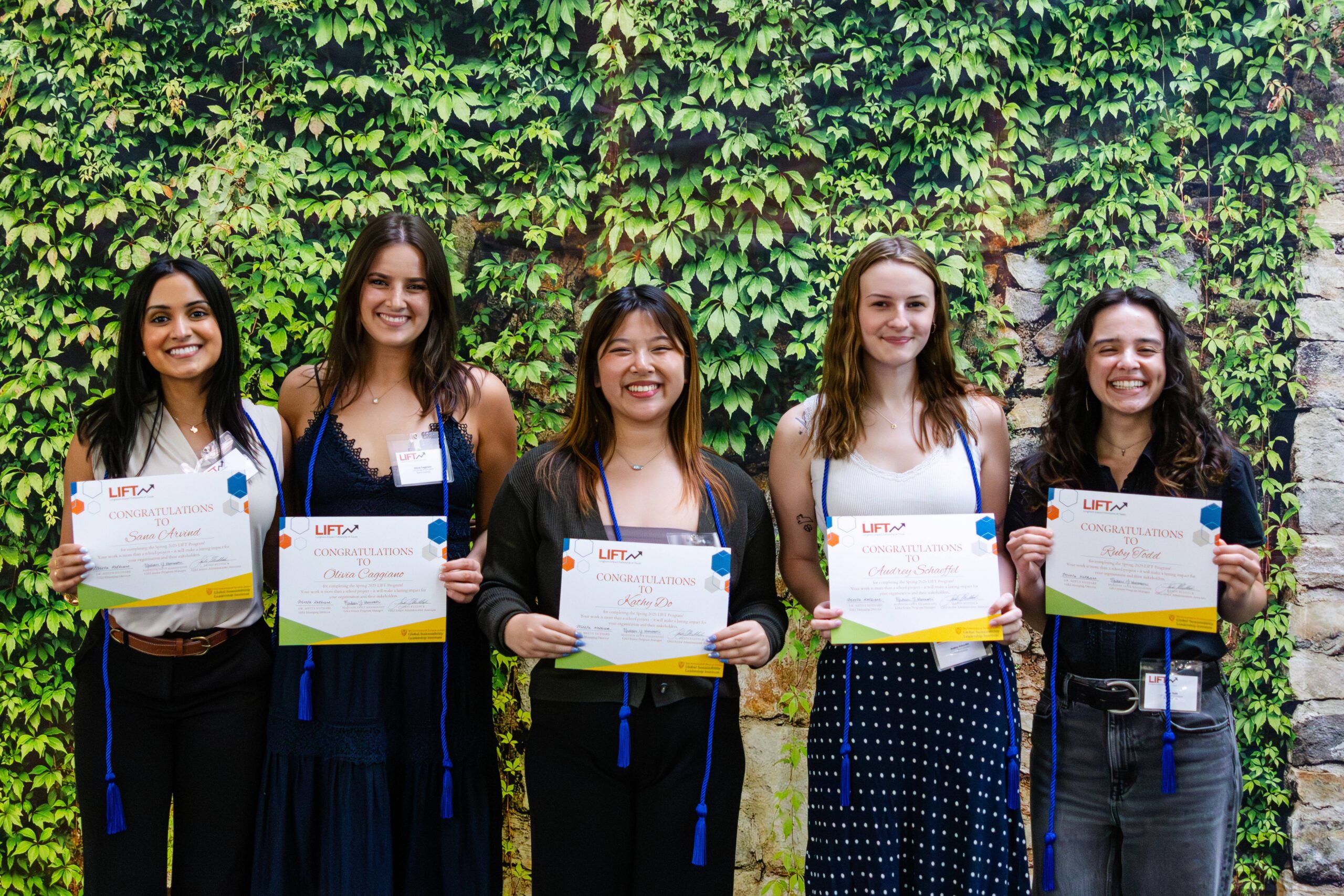 UTA Longhorn Impact Fellowship at Texas (LIFT) students partnered with Maritz on a sustainability research project