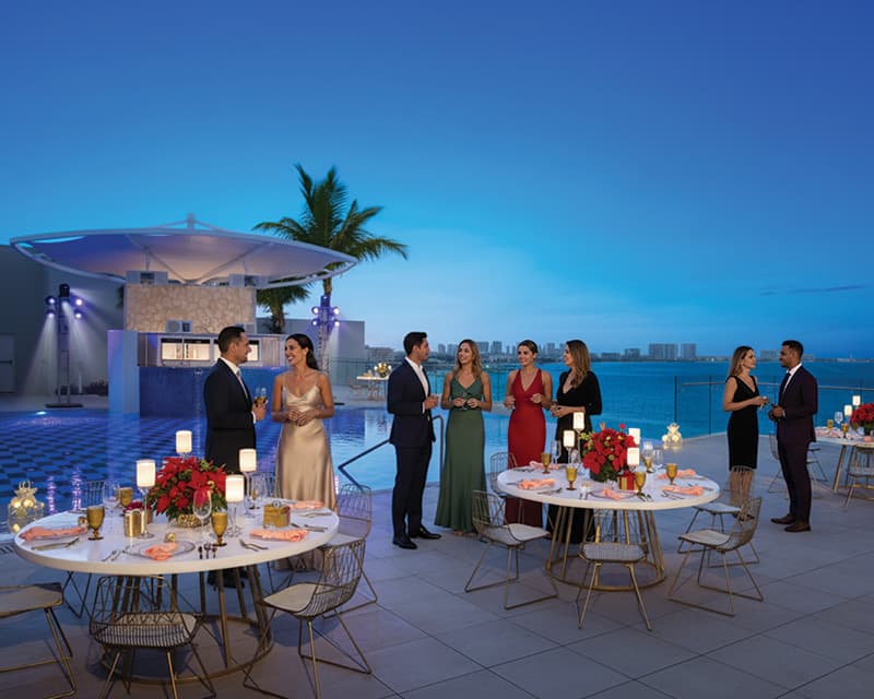 Rooftop event set-up