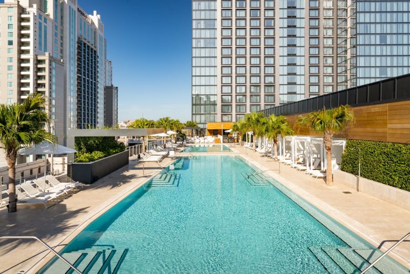 Rooftop pool at the JW Marriott Tampa Water Street.