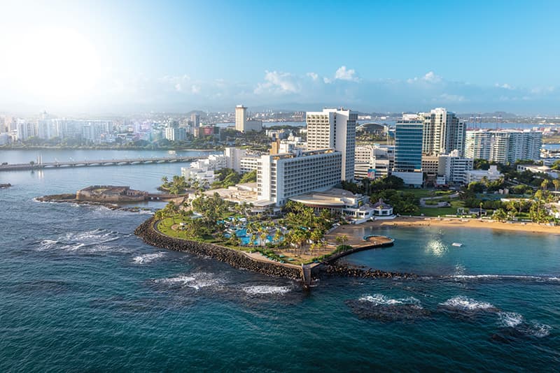 Bird’s-eye view of Caribe Hilton