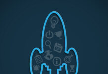 Exclusive: Meetings, the Unsung Growth Accelerator outline of rocket ship filled with business symbols
