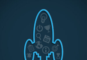 Exclusive: Meetings, the Unsung Growth Accelerator outline of rocket ship filled with business symbols