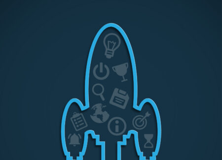 Exclusive: Meetings, the Unsung Growth Accelerator outline of rocket ship filled with business symbols