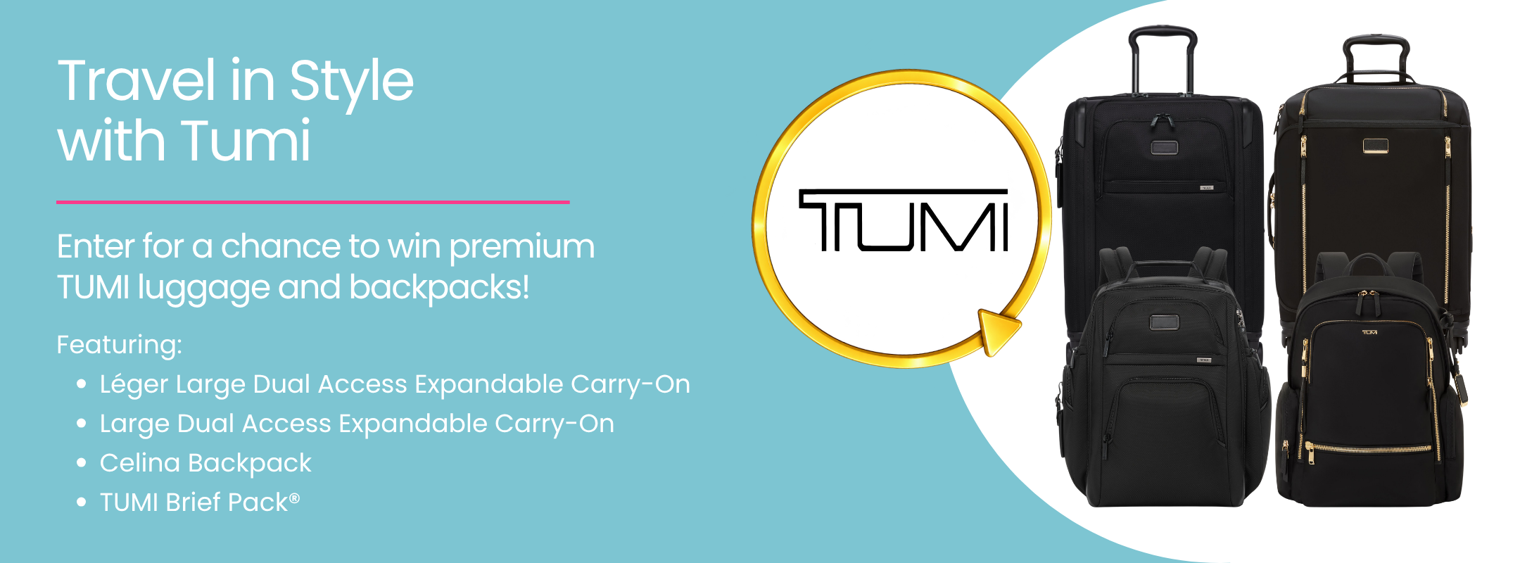 TUMI Luggage and Backpack Prizes
