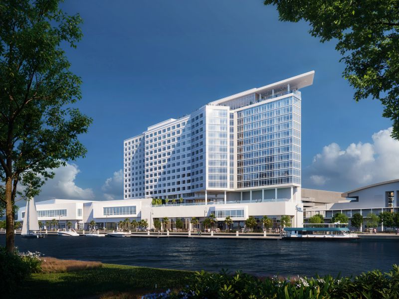 Rendering of Signia Hilton exterior. Photo courtesy of the Savannah Convention Center.